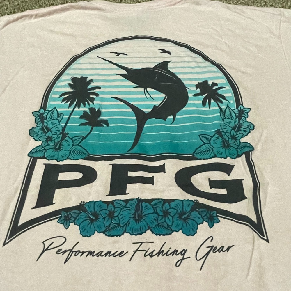Columbia PFG Performance Fishing Gear Marlin Graphic T Shirt Mens Large
